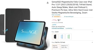 Magnetische hoesje voor de iPad Pro 12.9inch voor €6,99 bij Amazon.nl