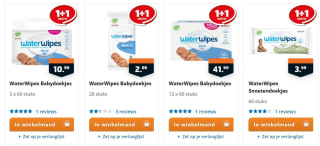 Alle Waterwipes Babydoekjes 1+1 Gratis bij Trekpleister