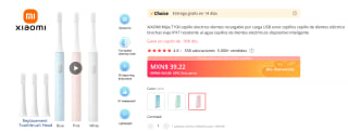 Cepillo Xiaomi Mijia T100 por $39.22 en AliExpress