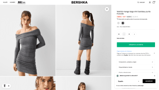 Bershka Vestido mujer manga larga por 7,99€