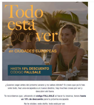 Hasta 15% de descuentoo en H10 Hoteles