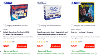 De 2e halve prijs op speelgoed bij Bol