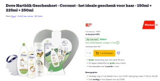 Dove Hartblik Coconut Geschenkset voor €8,10 bij Bol
