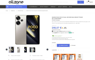 Xiaomi Poco F6 5G dual sim 8GB RAM 256GB titanio por solo 246,57€