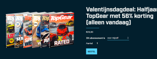 Abonnement voor 6 maanden Topgear Magazine (6 nummers) voor €25 bij Topgear