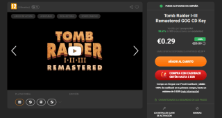Videojuego Tomb Raider I-III Remastered PC por 0,29€