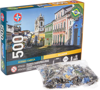 Brinquedo: Quebra-cabeça, Salvador com 500 peças da Estrela - R$ 41,96