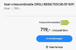 Samsung RB38C705CSR koel-vriescombinatie voor €719 bij Samsung
