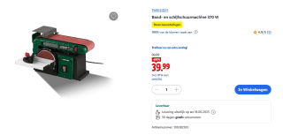 PARKSIDE® Band- en schijfschuurmachine 370 W voor €39,99 in de Lidl webshop