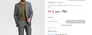 Traje hombre Emidio Tucci Classic por 89€