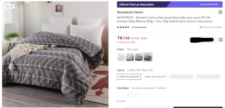 Relleno Nórdico por 10,05€ manta por 5€ juego sábanas por 9€