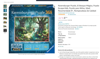 Puzle El Bosque Mágico de 368 piezas marca Ravensburger por 6,99€ (preventa)
