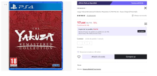 Juego The Yakuza Remastered Collection PS4 por 17.66€ (Cuenta Nueva 10.52€)
