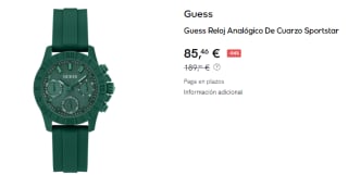 Reloj Analógico De Cuarzo Guess Sportstar por 85.46€
