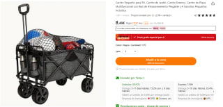 Carrito de almacenamiento con malla por solo 8,49€