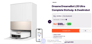 Dreame Robot Vacuum L20 Ultra Complete voor €599 bij Ibood