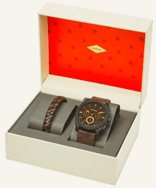 Fossil Horloge en armband giftset voor €83,99 bij Amazon