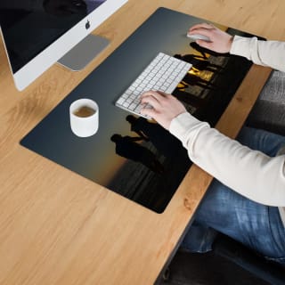 75% korting op bureauonderleggers met eigen foto (ook geldig op collectiebeelden): bv. 80x40 cm voor €18,48 (incl. verzending)