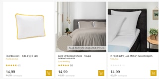 Alle beddengoed voor €14,99 bij Dekbeddiscounter