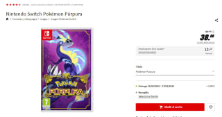 Videojuego Nintendo Switch Pokémon Púrpura o Escarlata por 38,69€