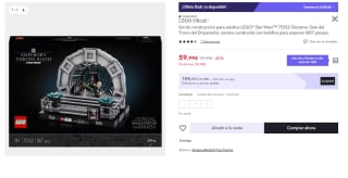 Set Lego Star Wars Diorama: Sala del Trono del Emperador de 807 Piezas por 44,99€
