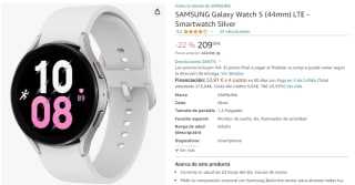 Reloj inteligente Samsung Galaxy Watch 5 LTE de 44mm por 209,99€