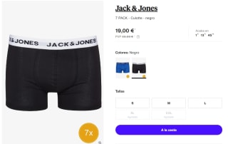 Jack & Jones Pack 7 boxers por 19€