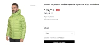 Anorak de plumas para Hombre Trangoworld Awel Dv - Pertex® Quantum Eco por 159.99€