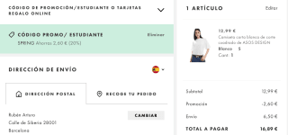 Código 20% Descuento Moda Primaveral en Asos