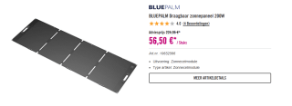 BLUEPALM Draagbaar zonnepaneel 200W voor €56,50 bij Hornbach