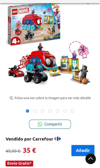 LEGO 10791 Marvel Base Móvil del Equipo Spidey por 35€.