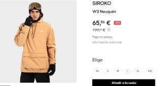 Chaqueta de Esqui de Hombre SIROKO W3 Neuquén por 65.56€