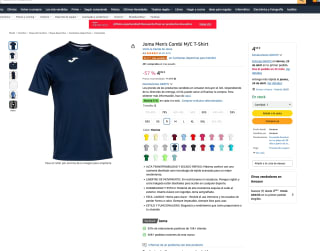 Camiseta Deportiva JOMA Hombre desde 4,99€