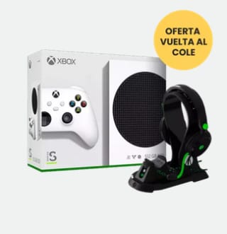 Xbox Series S Starter Pack + 50€ + auriculares y estación de carga a solo 279,99€