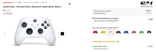 Mando Xbox Microsoft, Bluetooth, Robot White, Blanco por 40,79€