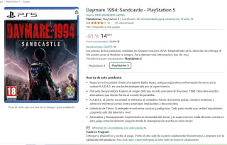 Daymare 1994: Sandcastle PlayStation 5 por 14,90€