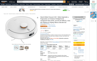 Xiaomi Robot Vacuum S20 por 131,40€