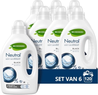 Neutral Kleur of zwart Vloeibaar Wasmiddel, parfumvrij en hypoallergeen - 6 x 1000ml voor €20,67 bij Amazon