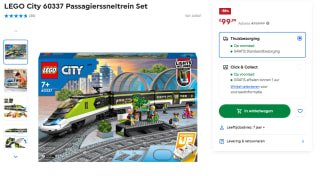 LEGO City Treinen Passagierssneltrein voor €99,99 bij Smythstoys