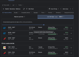 Vuelos ida y vuelta Barcelona - São Paulo desde 505€