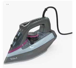 Plancha de Vapor Tesla IR400GP, 3100 W, Sistema Antigoteo, Golpe de Vapor 135gr/m, Suela Cerámico por 21.59€ (Cuenta Nueva 12.47€)