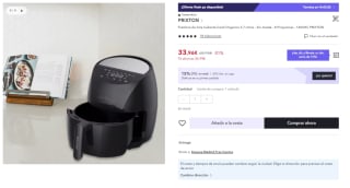 Freidora sin Aceite 3.7L PRIXTON Cook Organics Compact por 23.77€