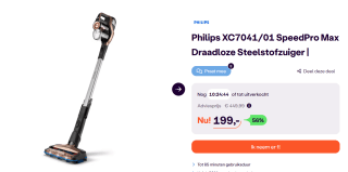 Philips 7000 serie SpeedPro Max XC7041/01 – Steelstofzuiger voor €199 bij Ibood