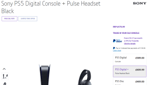 Sony PS5 Digital Console for £409.99 at BT