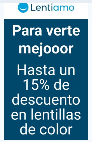 -15% Lentillas de color en Lentiamo.