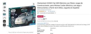 Clementoni 55505 Fiat 500 Eléctrico con Motor por 25,99€