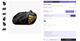 Paletero Adidas Carbon Control Negro Dorado por 12.56€