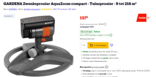 Gardena zwenksproeier AquaZoom Compact voor €15,95 bij Bol.com