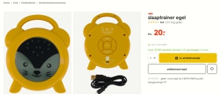 Slaaptrainer egel nachtlampje voor €20 bij de Hema