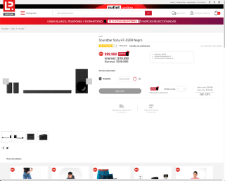 Soundbar Sony HT-S20R Negro por solo $99.990